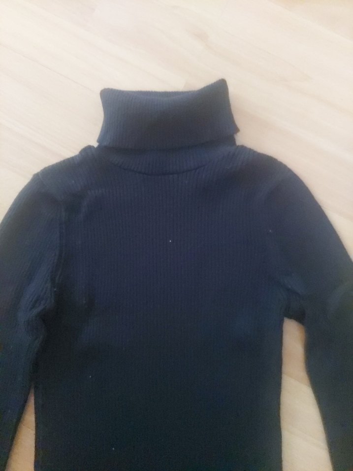 Siyah Balıkçı Yaka Kadın Kazak - Görsel 3