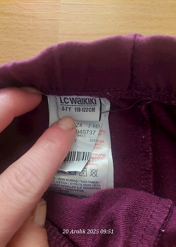 Mor Kız Çocuk Tayt - Görsel 2