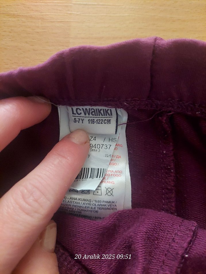 Mor Kız Çocuk Tayt - Görsel 2