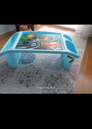Ikea Mavi Çocuk Tabak Seti ve Yemek Tepsisi