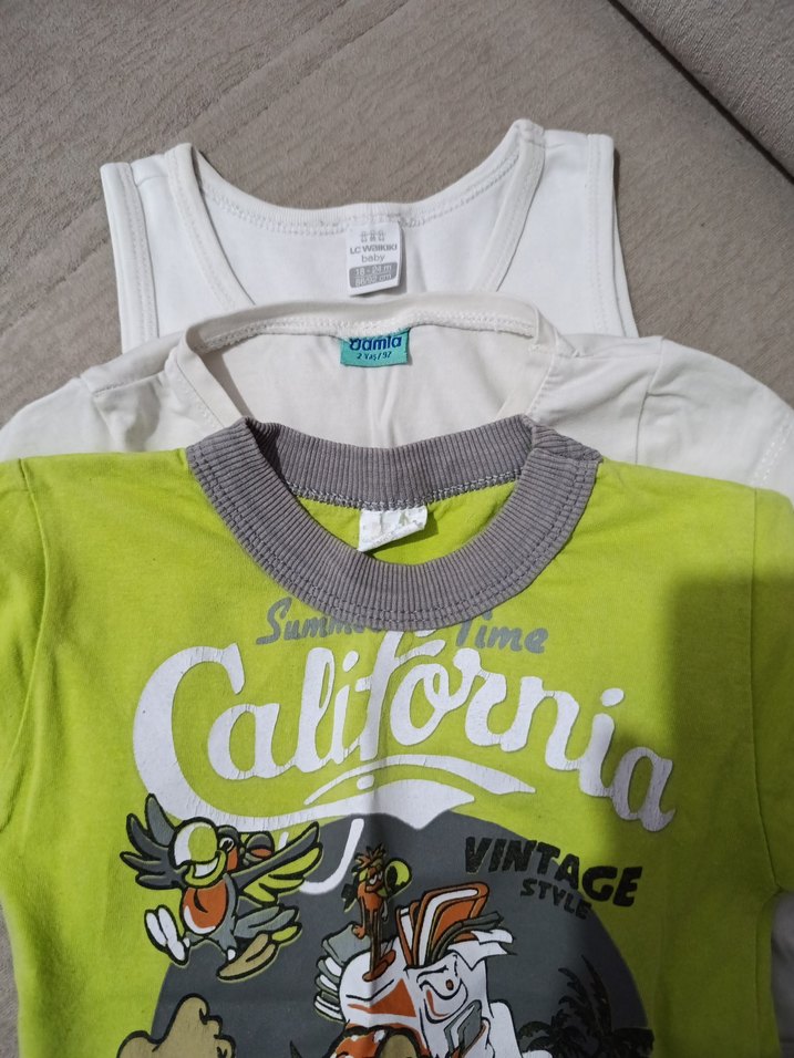 Beyaz Renkli Pamuklu Bebek Bodysuit. üç parça - Görsel 5