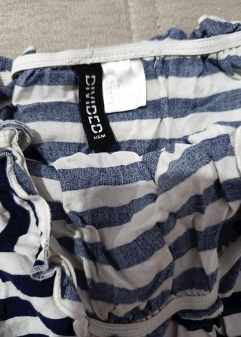 Çizgili Straplez Mini Tulum - Görsel 5