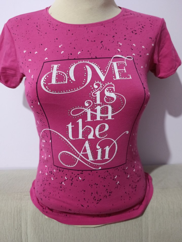 Pullu Baskılı Kız Çocuk Kısa Kollu Tişört - Görsel 2