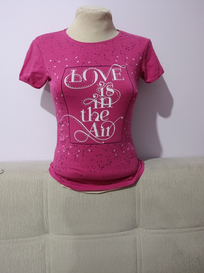 Pullu Baskılı Kız Çocuk Kısa Kollu Tişört - Görsel 3