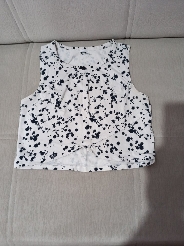 Zebra Desenli Kısa Crop Top - Görsel 2