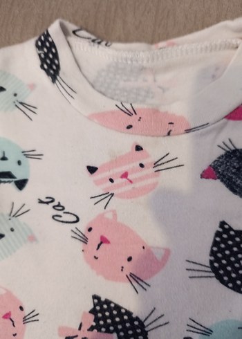 Beyaz Pastel Baskılı Örgü Kedi Desenli Evcil Kedi Kıyafeti - Görsel 5