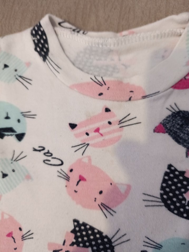 Beyaz Pastel Baskılı Örgü Kedi Desenli Evcil Kedi Kıyafeti - Görsel 5