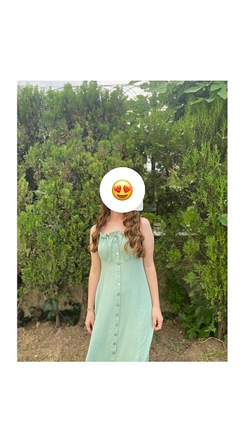 Mint midi elbise
