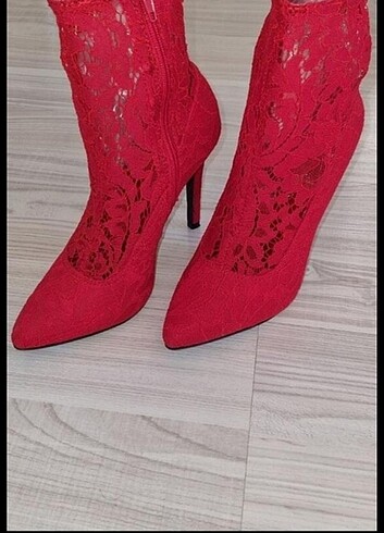 38 Beden kırmızı Renk CATWALK JUNKİE YARIM ÇİZME