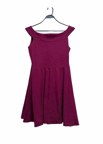 MUDO Bordo  Piliseli  Elbise - Görsel 2