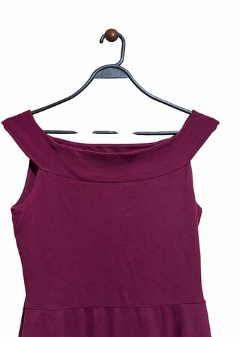 MUDO Bordo  Piliseli  Elbise - Görsel 3