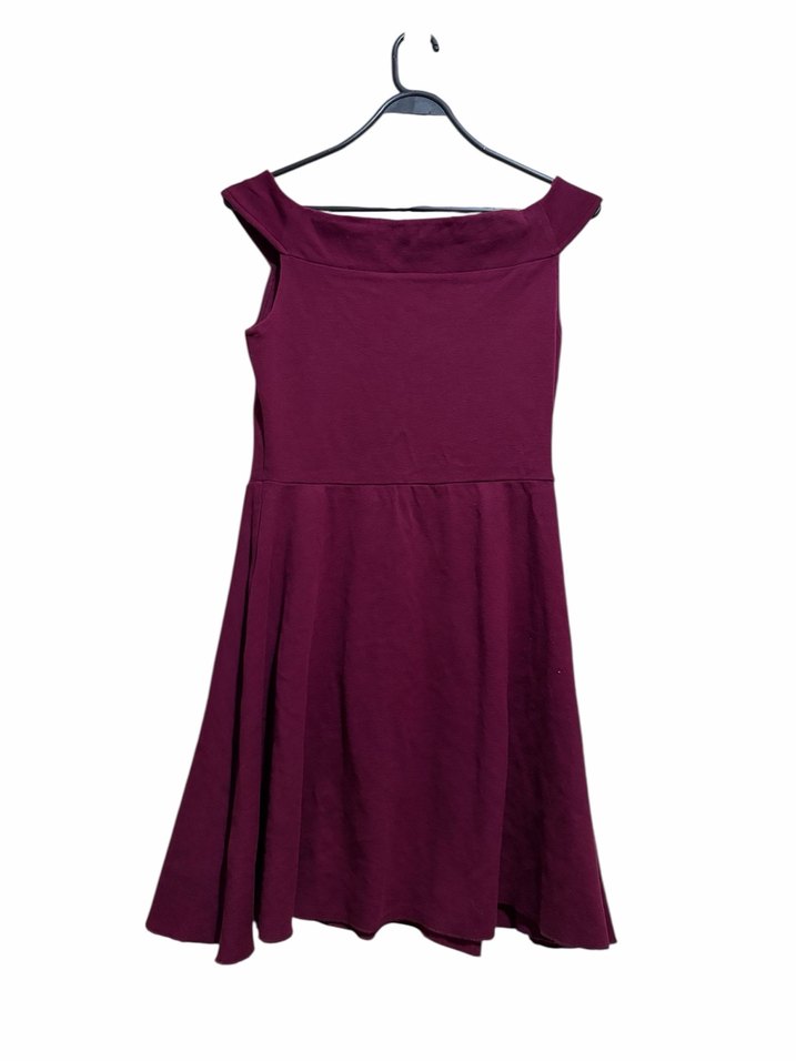 MUDO Bordo  Piliseli  Elbise - Görsel 4