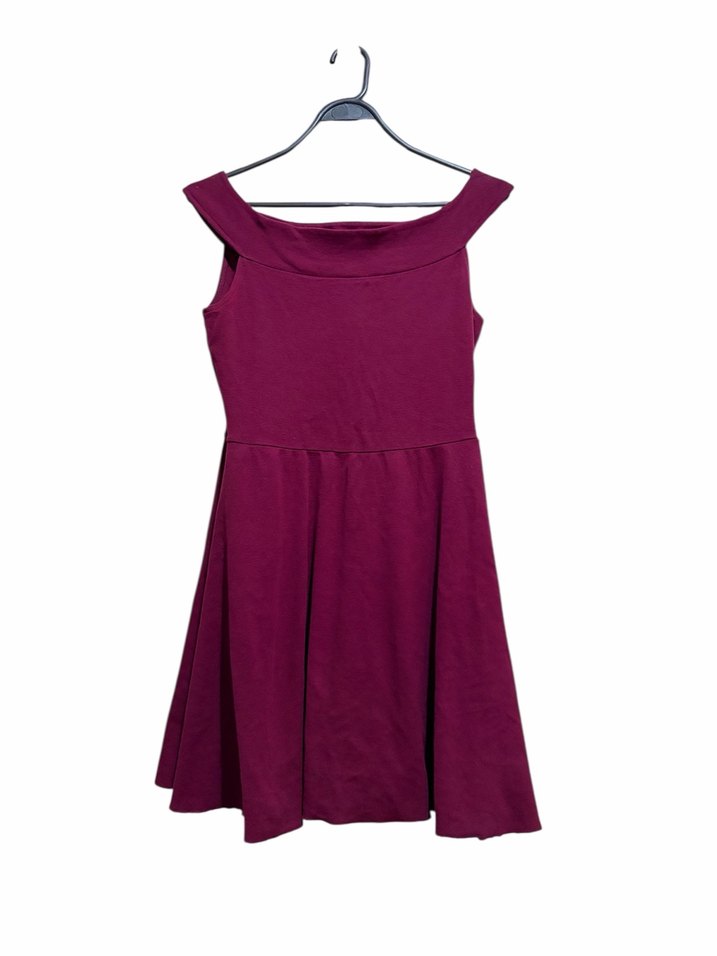 MUDO Bordo  Piliseli  Elbise - Görsel 2