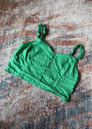 Yeşil  Salaş Midi büstiyer - Görsel 3