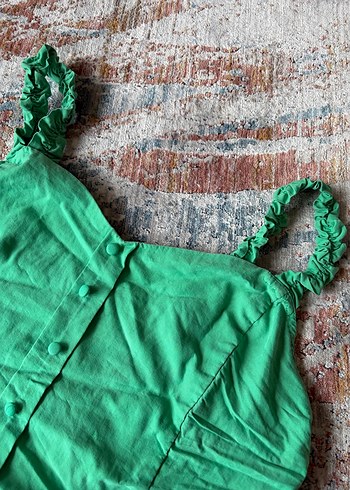 Yeşil  Salaş Midi büstiyer - Görsel 4