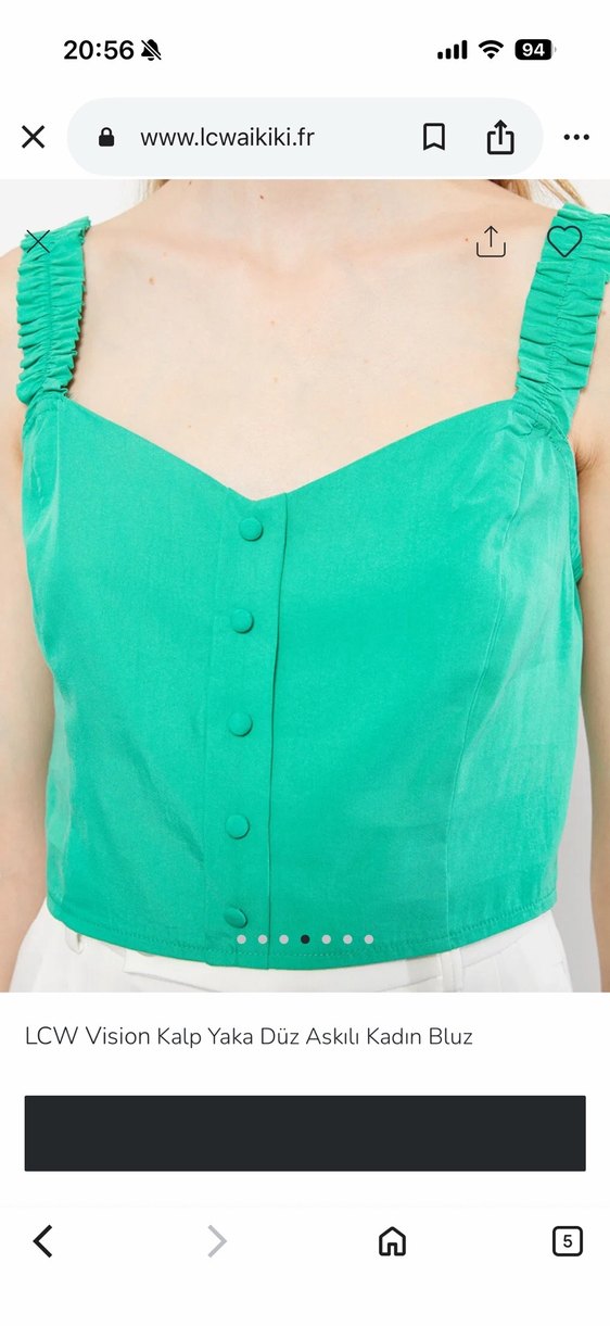 Yeşil  Salaş Midi büstiyer - Görsel 2