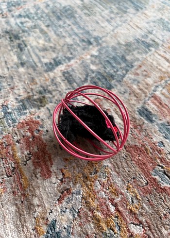 Kedi Oyuncağı Kafesli Top ve Tüylü Fare - Görsel 3