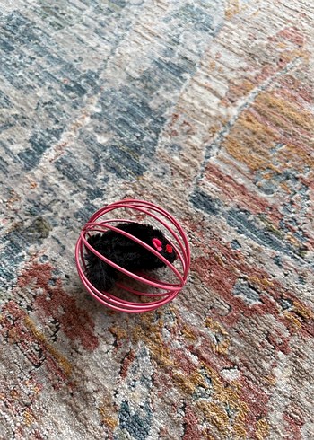 Kedi Oyuncağı Kafesli Top ve Tüylü Fare - Görsel 2