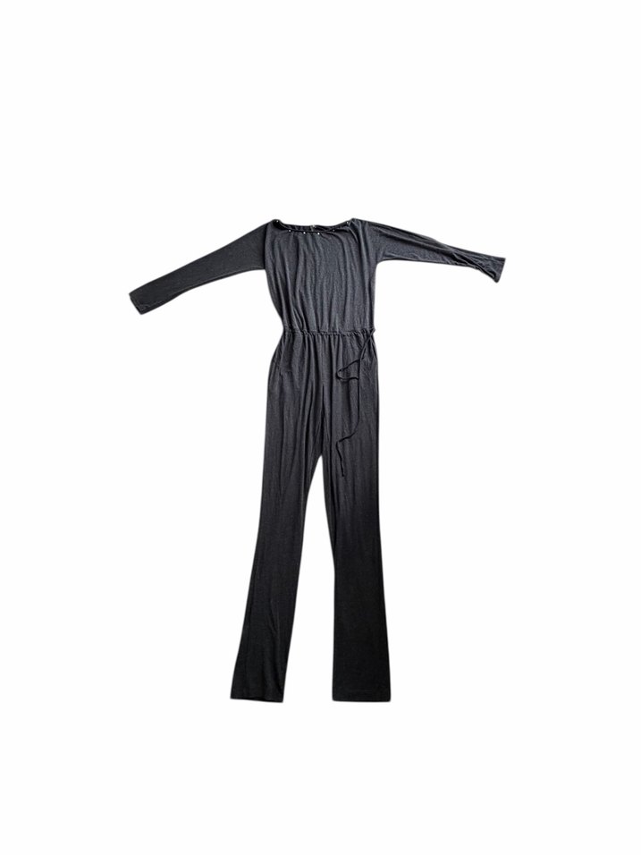 Siyah Kadın Uzun Kollu Tulum - Görsel 3