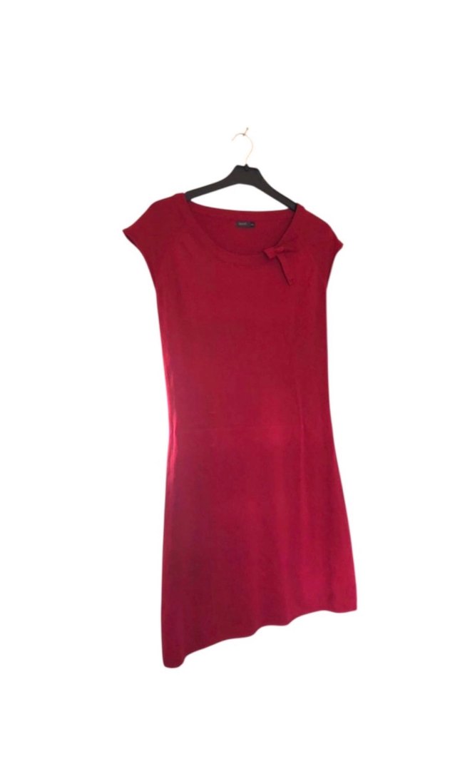 Henry Kırmızı fiyonklu Mini Elbise - Görsel 3