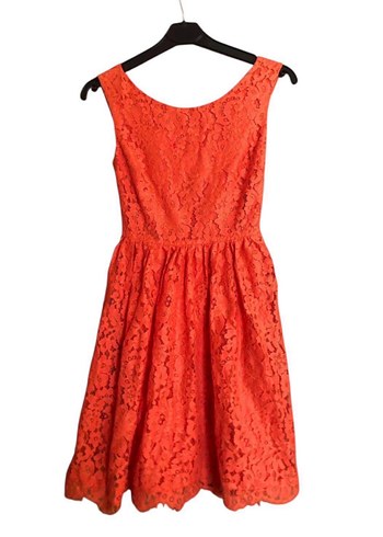 Forever newTuruncu Dantel Mini  Bohem Elbise - Görsel 3