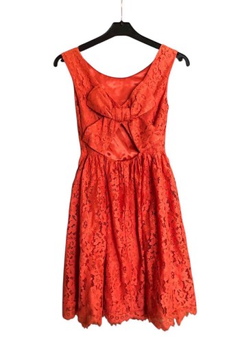 Forever newTuruncu Dantel Mini  Bohem Elbise - Görsel 2