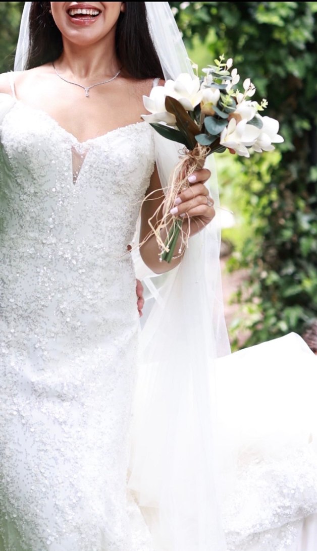 Tasarım Bohem Beyaz Gelin Buketi - Görsel 4