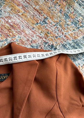 Kiremit Rengi Uzun Kollu tesettür elbise - Görsel 4