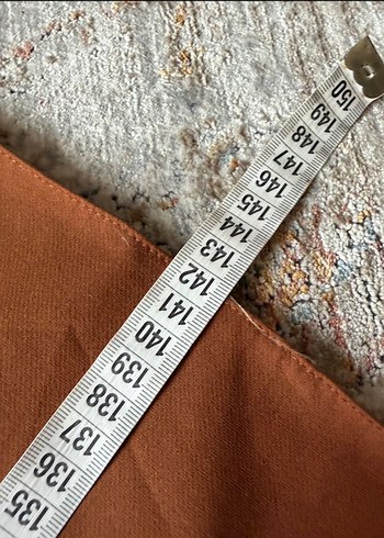 Kiremit Rengi Uzun Kollu tesettür elbise - Görsel 6