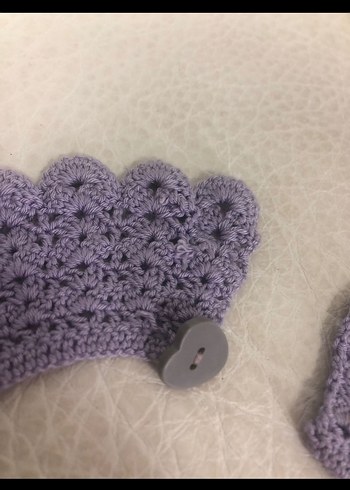 Mor Dantel İşlemeli yakalık - Görsel 3