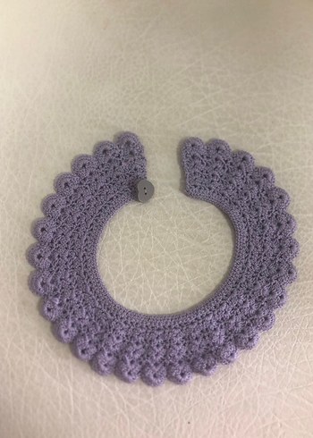 Mor Dantel İşlemeli yakalık - Görsel 2