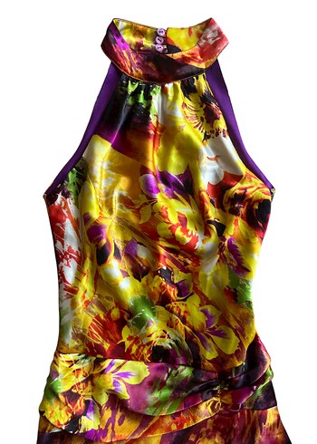 American Vintage Y2k vintage fairytale uzun saten elbise