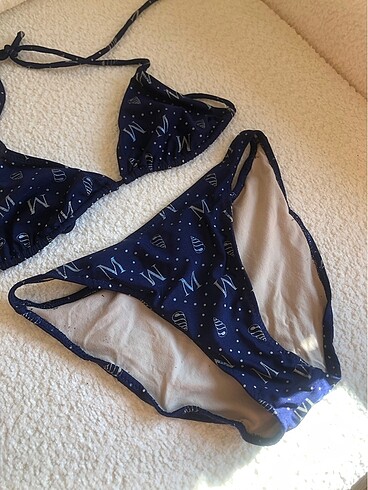 m Beden Mango lacivert bikini takımı