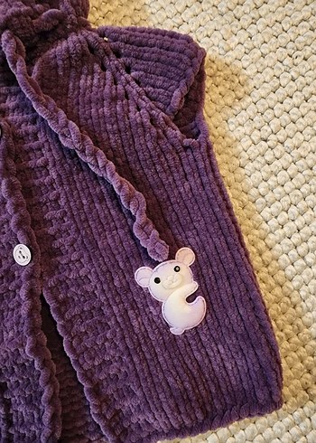 Kız Bebek Mor Yelek - Görsel 3