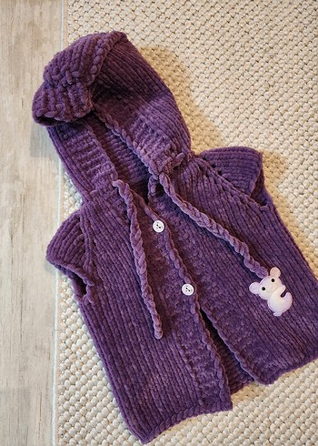 Kız Bebek Mor Yelek - Görsel 2