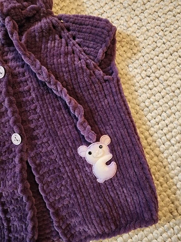 Kız Bebek Mor Yelek - Görsel 3