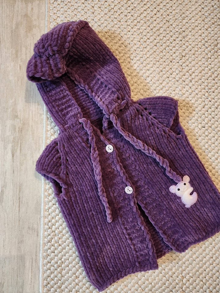 Kız Bebek Mor Yelek - Görsel 2