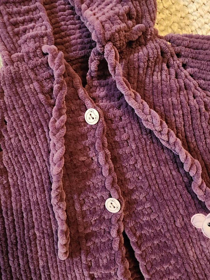 Kız Bebek Mor Yelek - Görsel 4