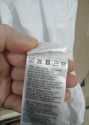 m Beden beyaz Renk Beyaz Kısa Kollu Düğmeli Erkek Gömlek