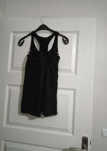 Siyah Kolsuz Mini Spor Tulum mayo - Görsel 2