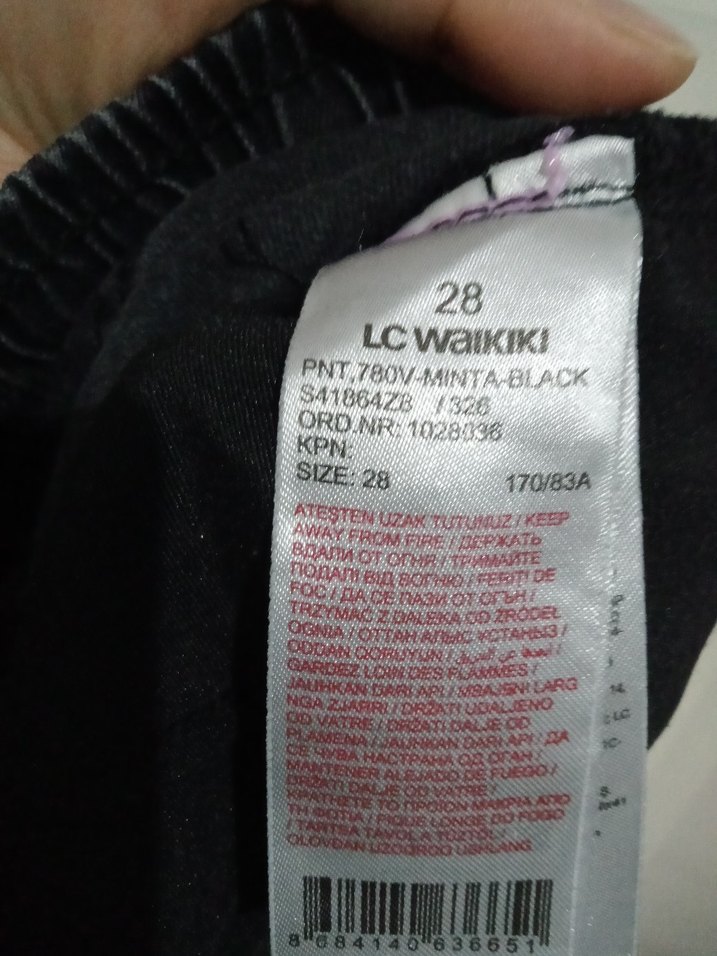 Siyah erkek Pantolon 28 beden - Görsel 5