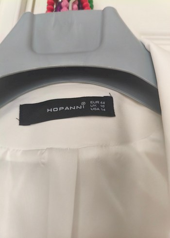 Mendil yaka Beyaz Blezir ceket - Görsel 3