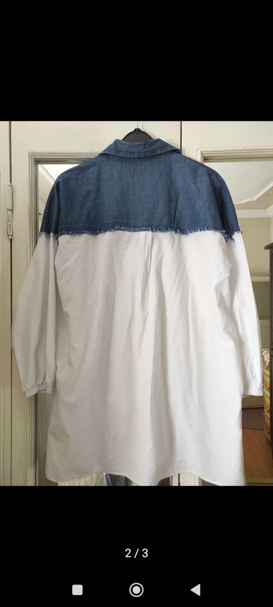 Kot detayli tunik gömlek Üniversal - Görsel 2