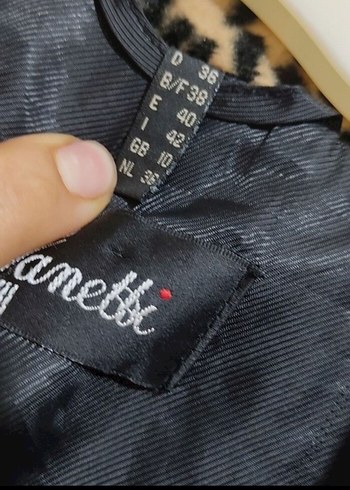 Leopar desenli Kaban Ceket - Görsel 4