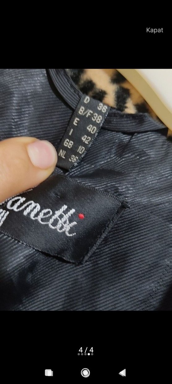 Leopar desenli Kaban Ceket - Görsel 4