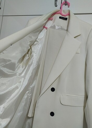 44 Beden Beyaz blazer ceket 