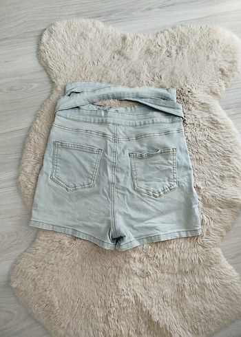 Zara Bej Mini Denim Şort