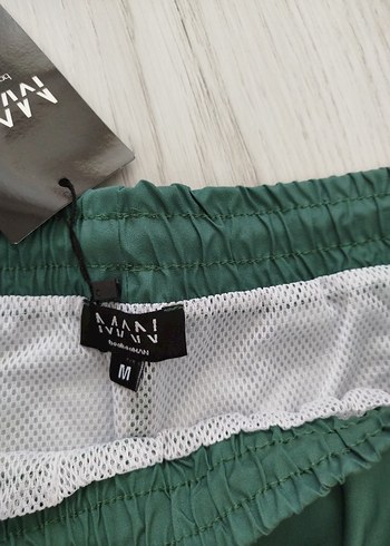 Renkli Bant Detaylı Erkek Mini Deniz Şortu - Görsel 5