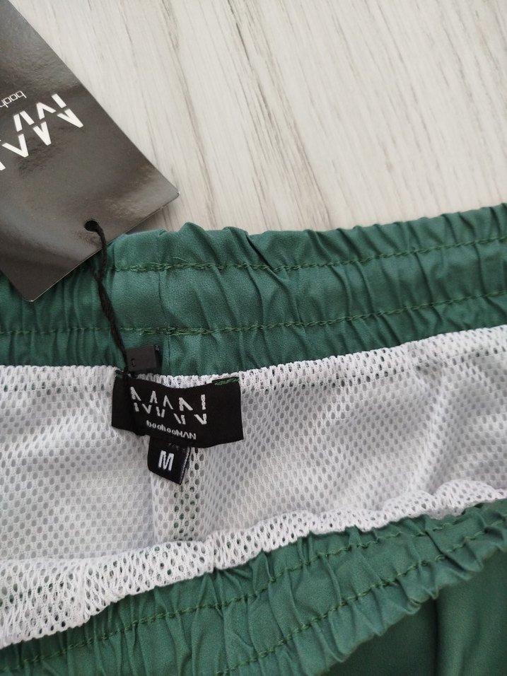 Renkli Bant Detaylı Erkek Mini Deniz Şortu - Görsel 5