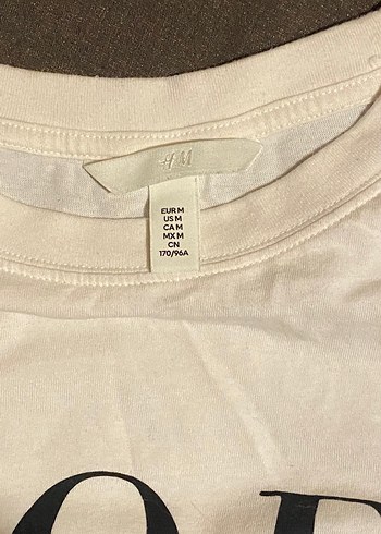 Baskılı Beyaz Tişörtü, Kısa Kollu, Pamuk - Görsel 2